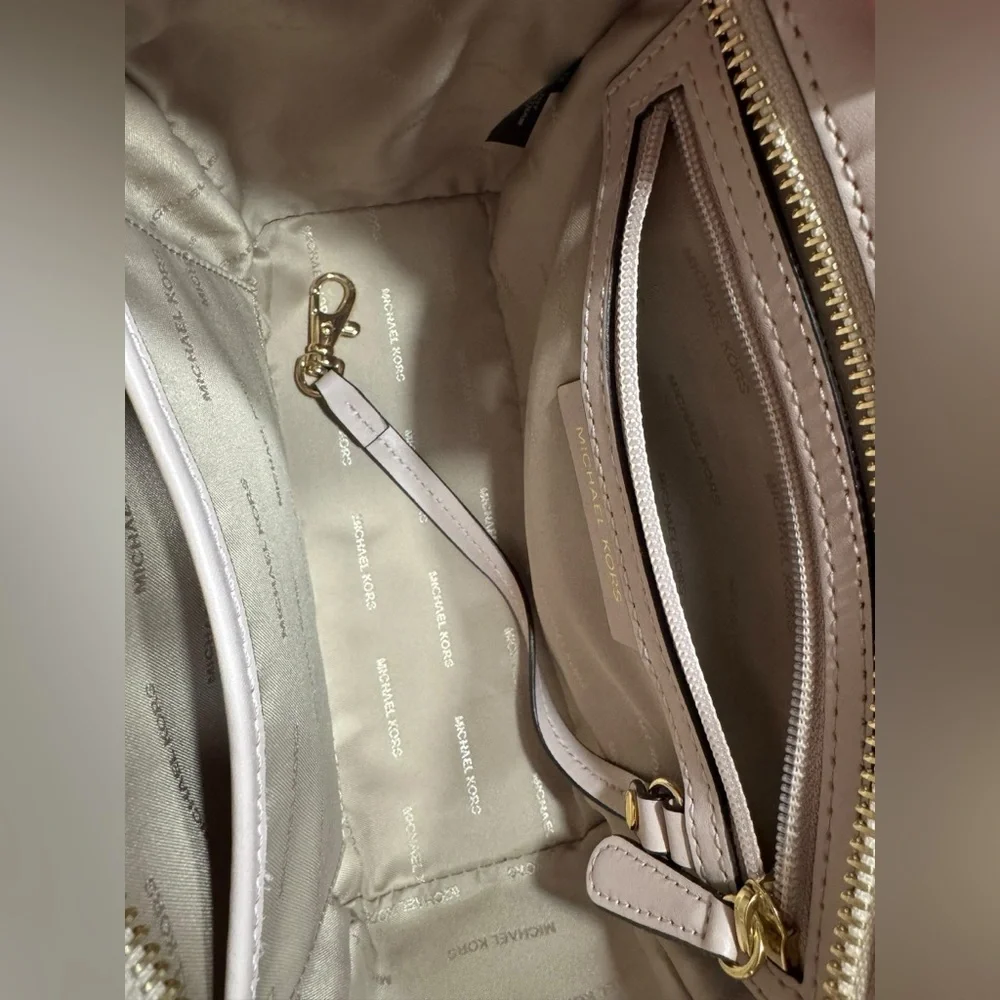 Michael Kors Selma Pink Leather Studded Firework Celestial Crossbody Bag RARE LE - Picture 6 of 11